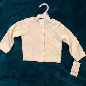 Carters White Infant Sweater.  6 mths